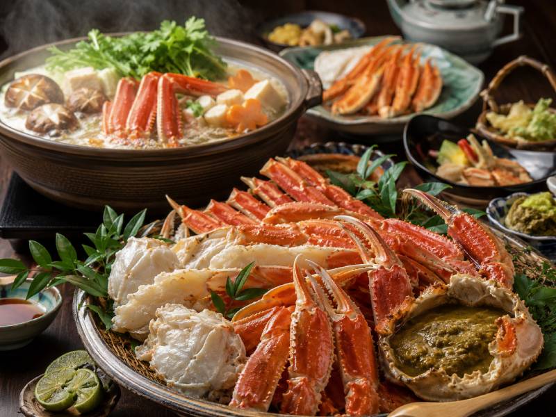 カニ本舗の訳ありカニを使った豪華なカニ料理のイメージ